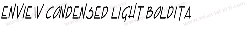 Enview Condensed Light BoldItalic字体转换